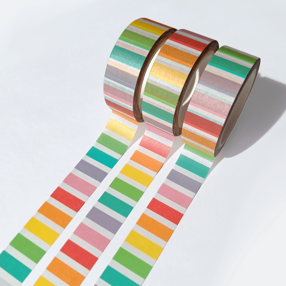 Pastel stripe Washi Tape - add to your gift box at Out of the Box Gifts