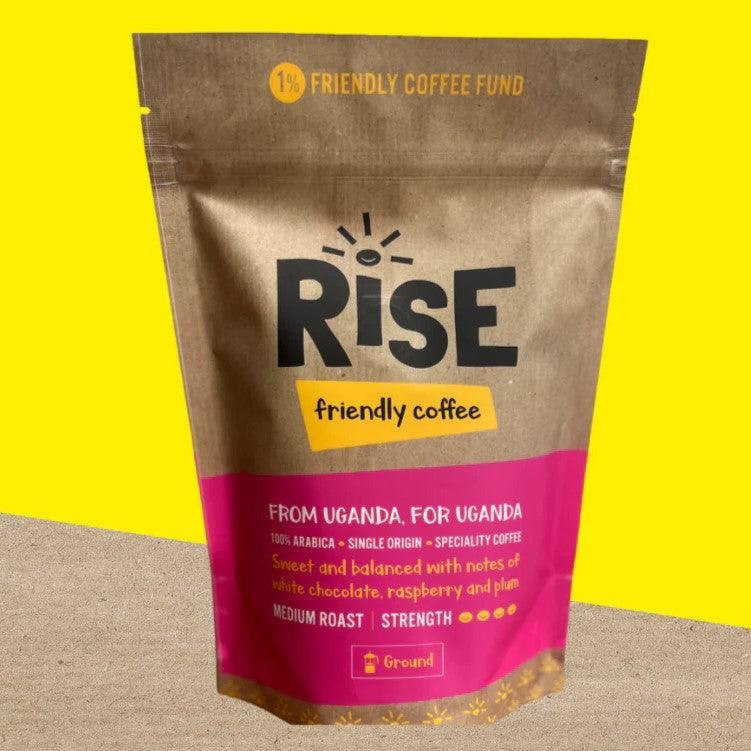 RISE Ground Coffee - add to your gift box at Out of the Box Gifts
