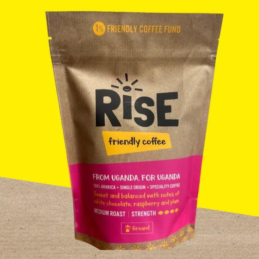 RISE Ground Coffee - add to your gift box at Out of the Box Gifts