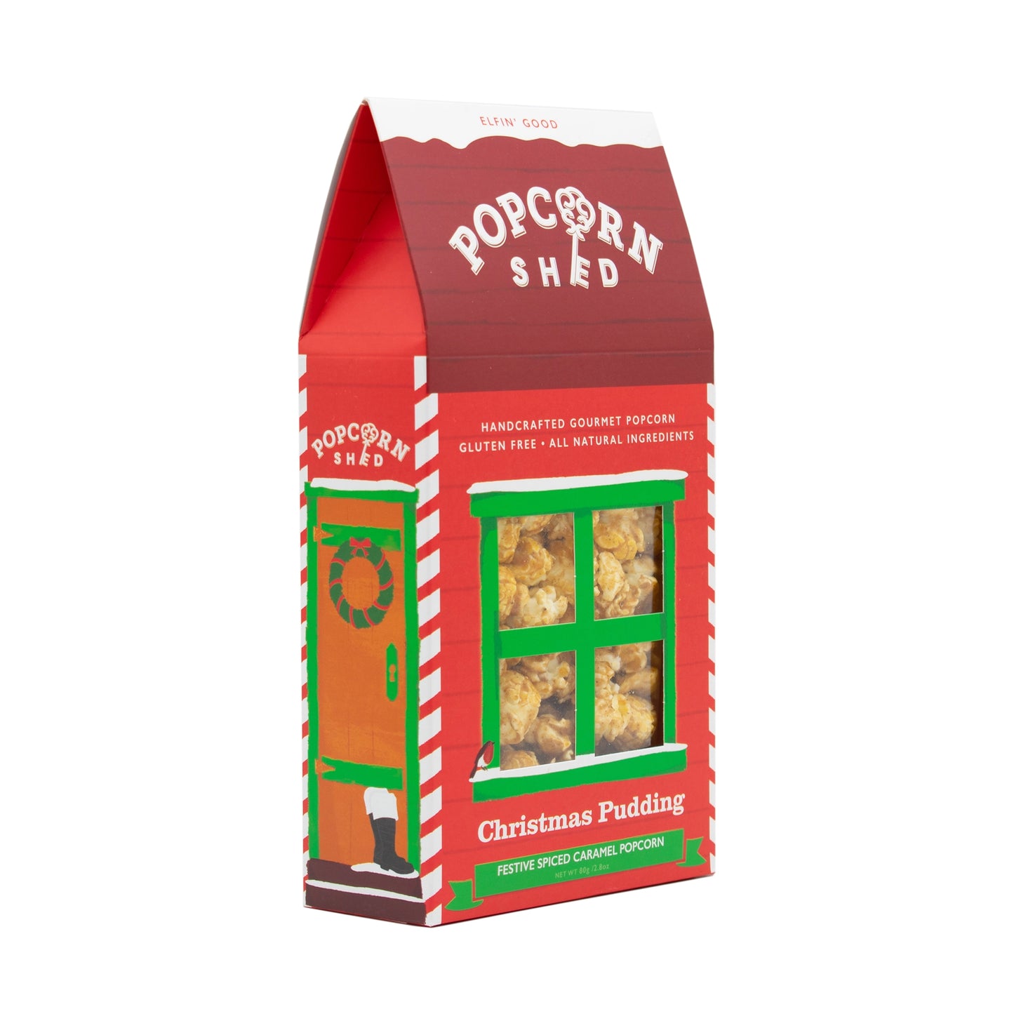 Vegan Christmas Pudding Gourmet Popcorn Snack Box - add to your gift box at Out of the Box Gifts