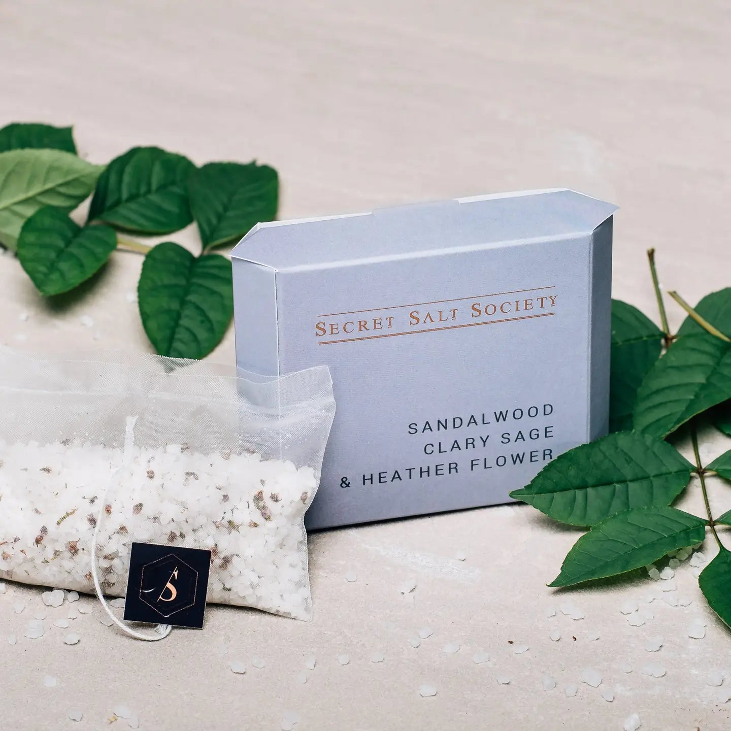 Sandalwood, Clary Sage and Heather Flower Mineral Bath Infusion - add to your gift box at Out of the Box Gifts