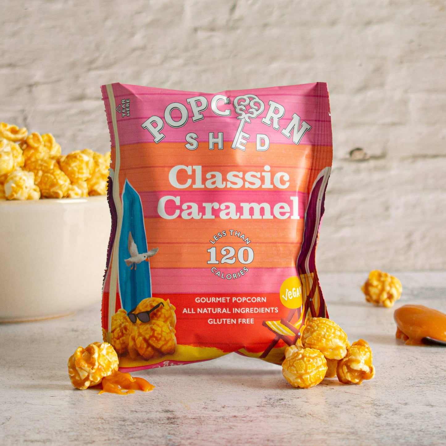 Vegan Classic Caramel Gourmet Popcorn Snack Pack - add to your gift box at Out of the Box Gifts