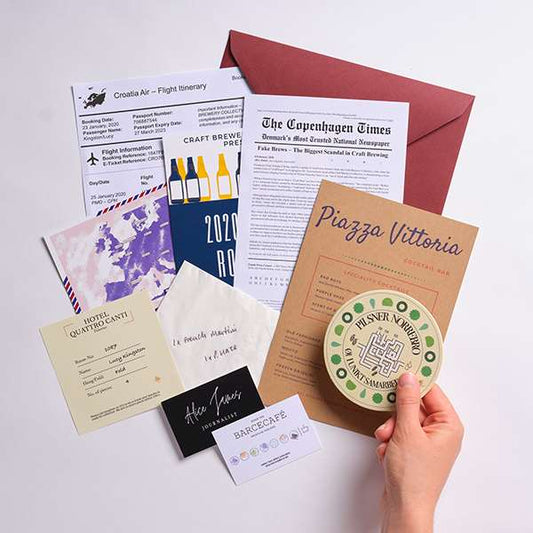 The Missed Flight - Escape Room in an envelope. Buy at Out of the Box Gifts