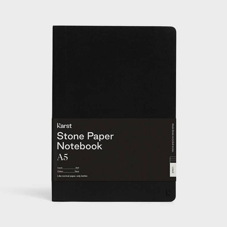Karst | A5 Softcover Notebook: Black / Blank - add to your gift box at Out of the Box Gifts