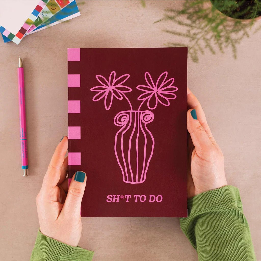 Good Tuesday A5 Hot Pink Blue Notebook - add to your gift box at Out of the Box Gifts