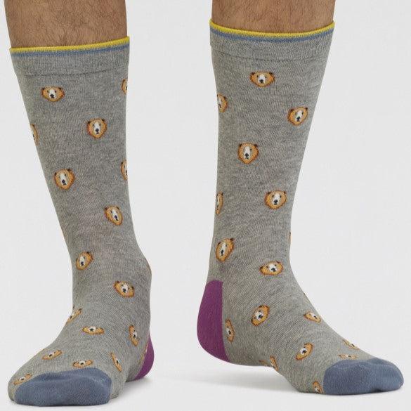 Axel Bear Organic Cotton Socks - Eco Novelty Gift - add to your gift box at Out of the Box Gifts