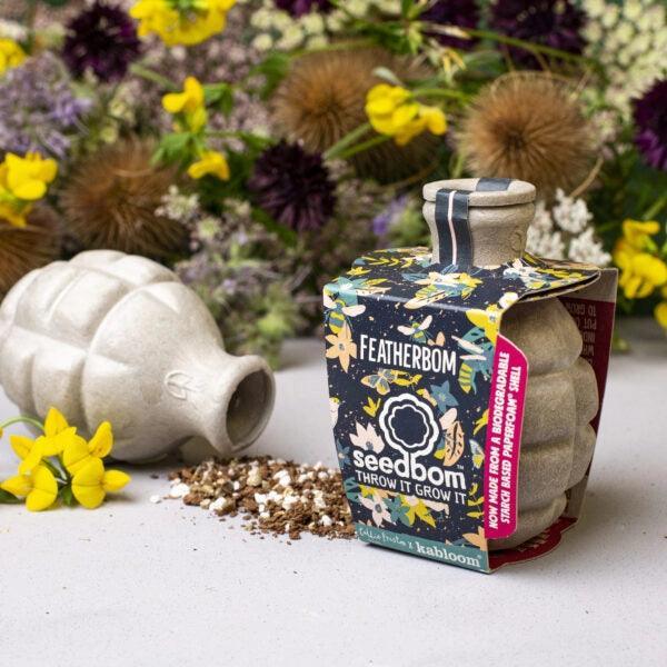 Featherbom Seed Bom - add to your gift box at Out of the Box Gifts