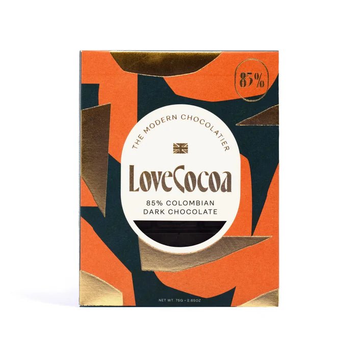 Love Cocoa Dark Chocolate Bar (85%) - add to your gift box at Out of the Box Gifts