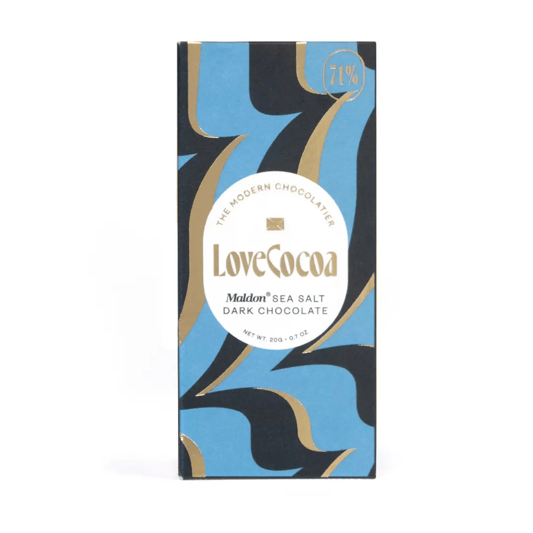Mini Maldon Sea Salt 70% Dark Chocolate Bar - add to your gift box at Out of the Box Gifts