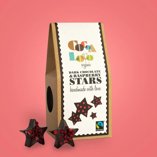 Dark Chocolate and Raspberry Stars Buy at Out of the Box Gifts