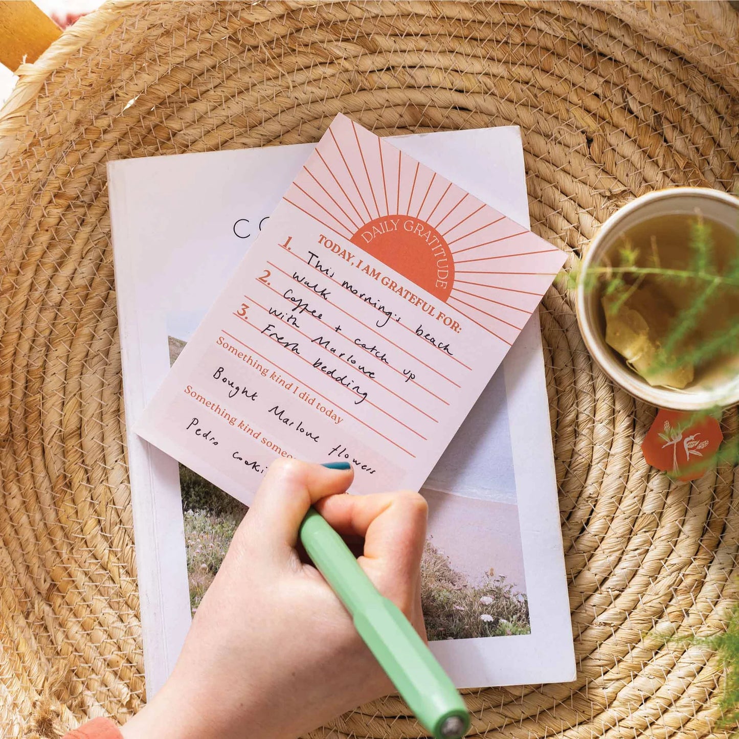 Good Tuesday Daily Gratitude Pad Sunray - add to your gift box at Out of the Box Gifts