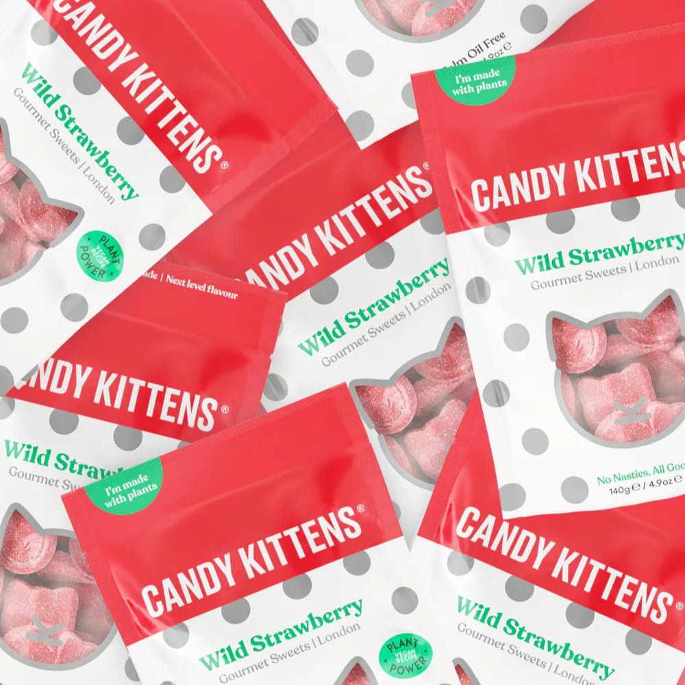 Candy Kittens Wild Strawberry Sweets - add to your gift box at Out of the Box Gifts