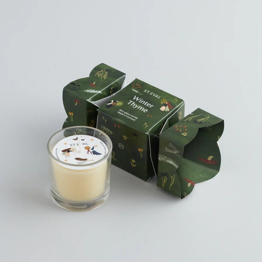 St. Eval Winter Thyme Christmas Candle Cracker - add to your gift box at Out of the Box Gifts