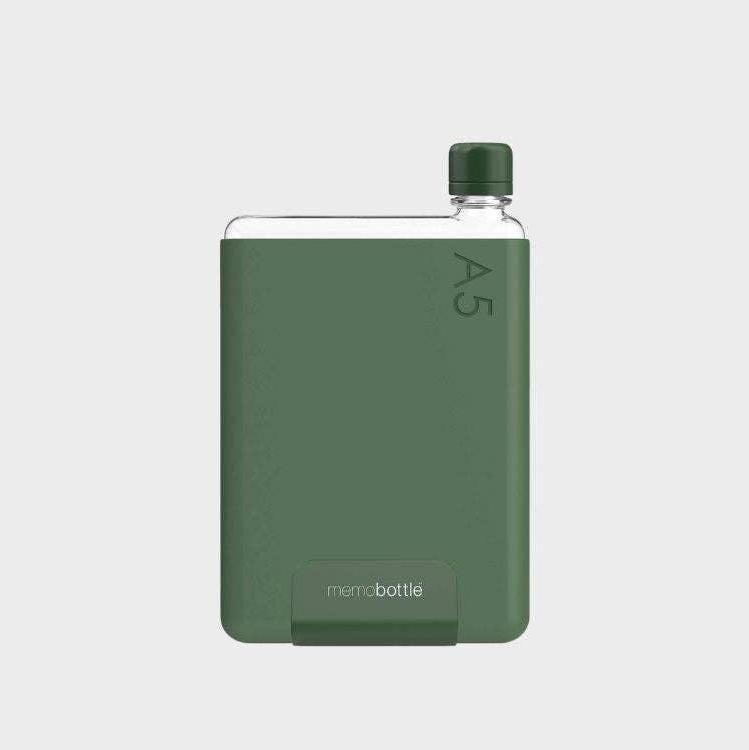 Memobottle | A5, 750ml: Moss Green - add to your gift box at Out of the Box Gifts