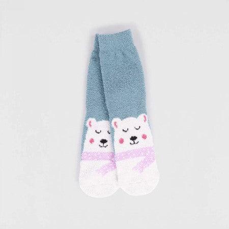 Children's Animal Fluffy Socks (Age 4 - 6) - add to your gift box at Out of the Box Gifts
