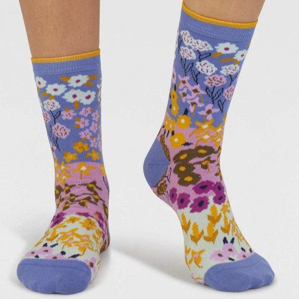 Floral Organic Cotton Socks - add to your gift box at Out of the Box Gifts