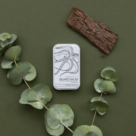 Creampot Tom's Sandalwood, Elemi & Lavender Beard Balm - add to your gift box at Out of the Box Gifts