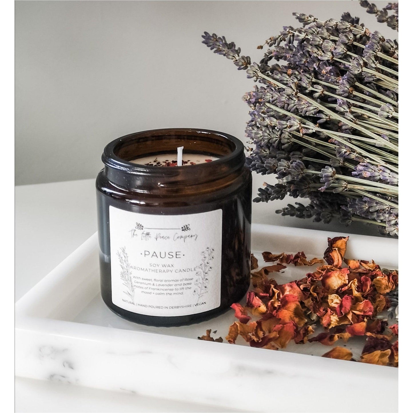 PAUSE candle - add to your gift box at Out of the Box Gifts