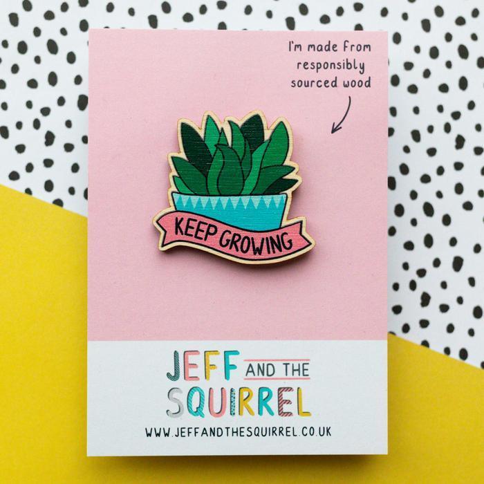 Keep Growing Badge - add to your gift box at Out of the Box Gifts