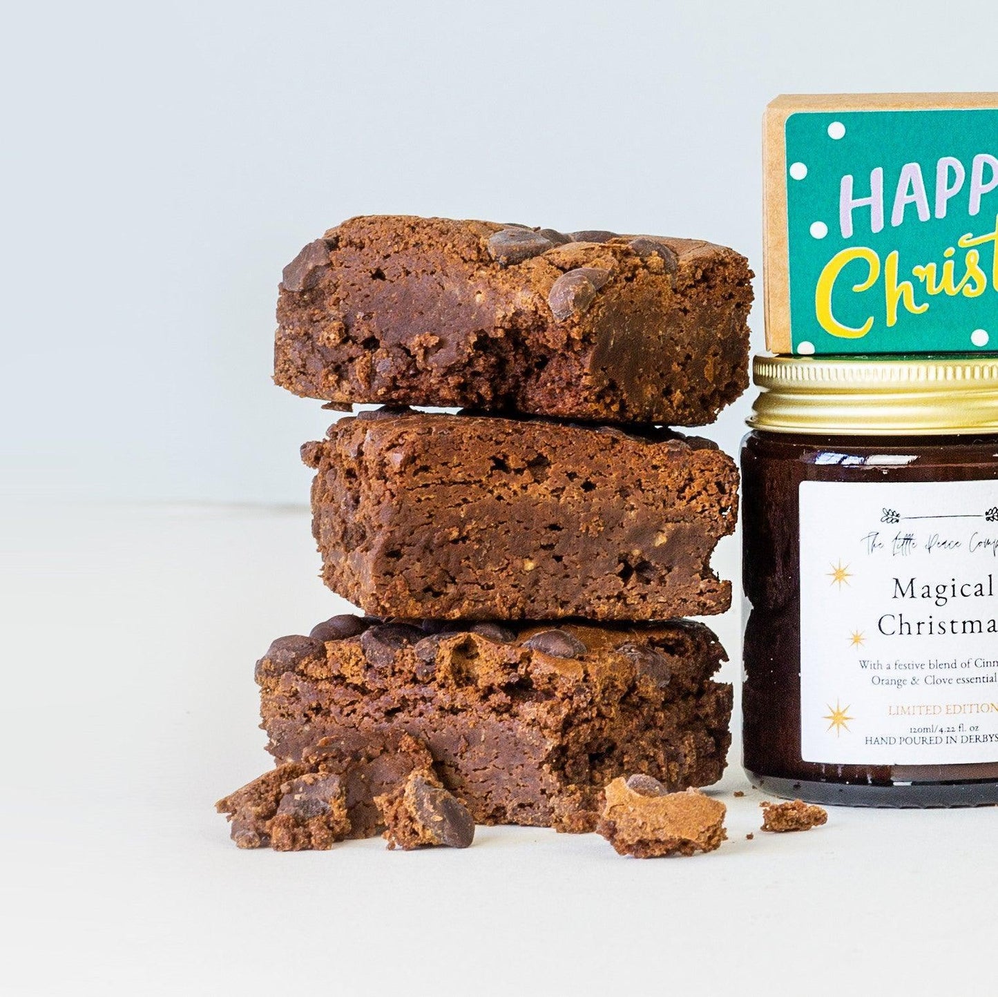 Vegan Christmas Pudding Brownie Bites - add to your gift box at Out of the Box Gifts