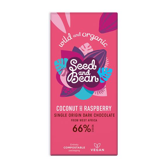 Coconut and Raspberry Vegan Chocolate Buy at Out of the Box Gifts