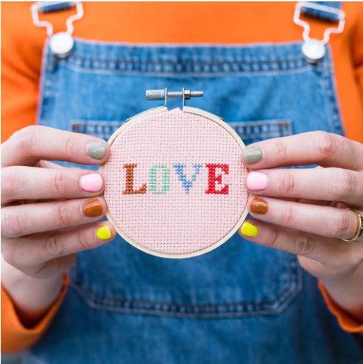 Love Cross Stitch Kit - add to your gift box at Out of the Box Gifts