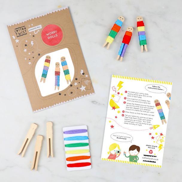 Make Your Own Worry Doll Craft Kit (Age 3+) - add to your gift box at Out of the Box Gifts
