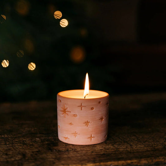 St Eval Inspiritus Terracota Christmas Candle - add to your gift box at Out of the Box Gifts