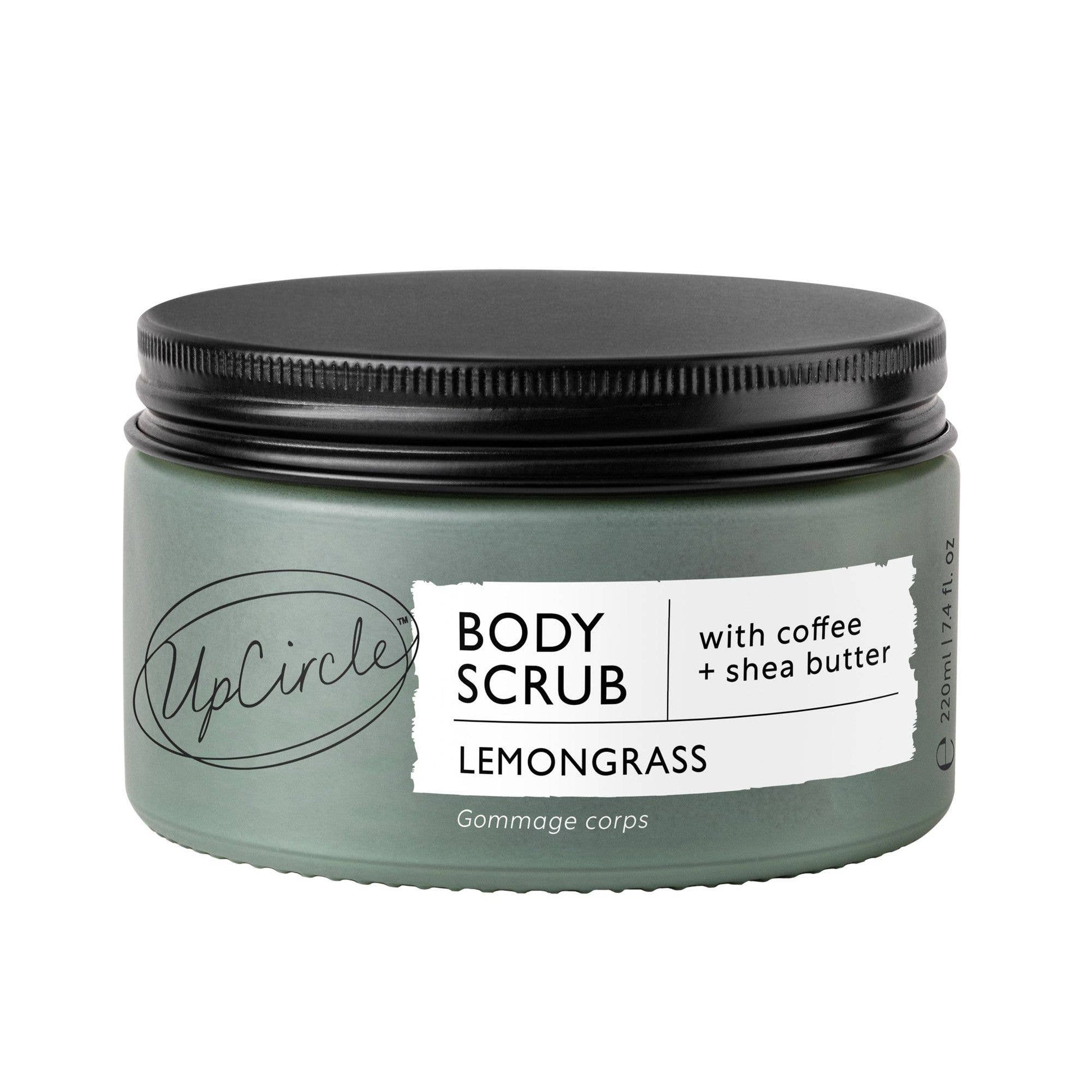 Lemongrass Body Scrub with Coffee + Shea Butter - add to your gift box at Out of the Box Gifts