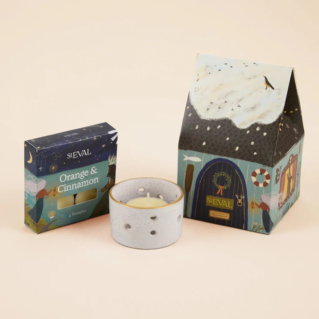 Orange & Cinnamon, Christmas Cottage Tealights - add to your gift box at Out of the Box Gifts