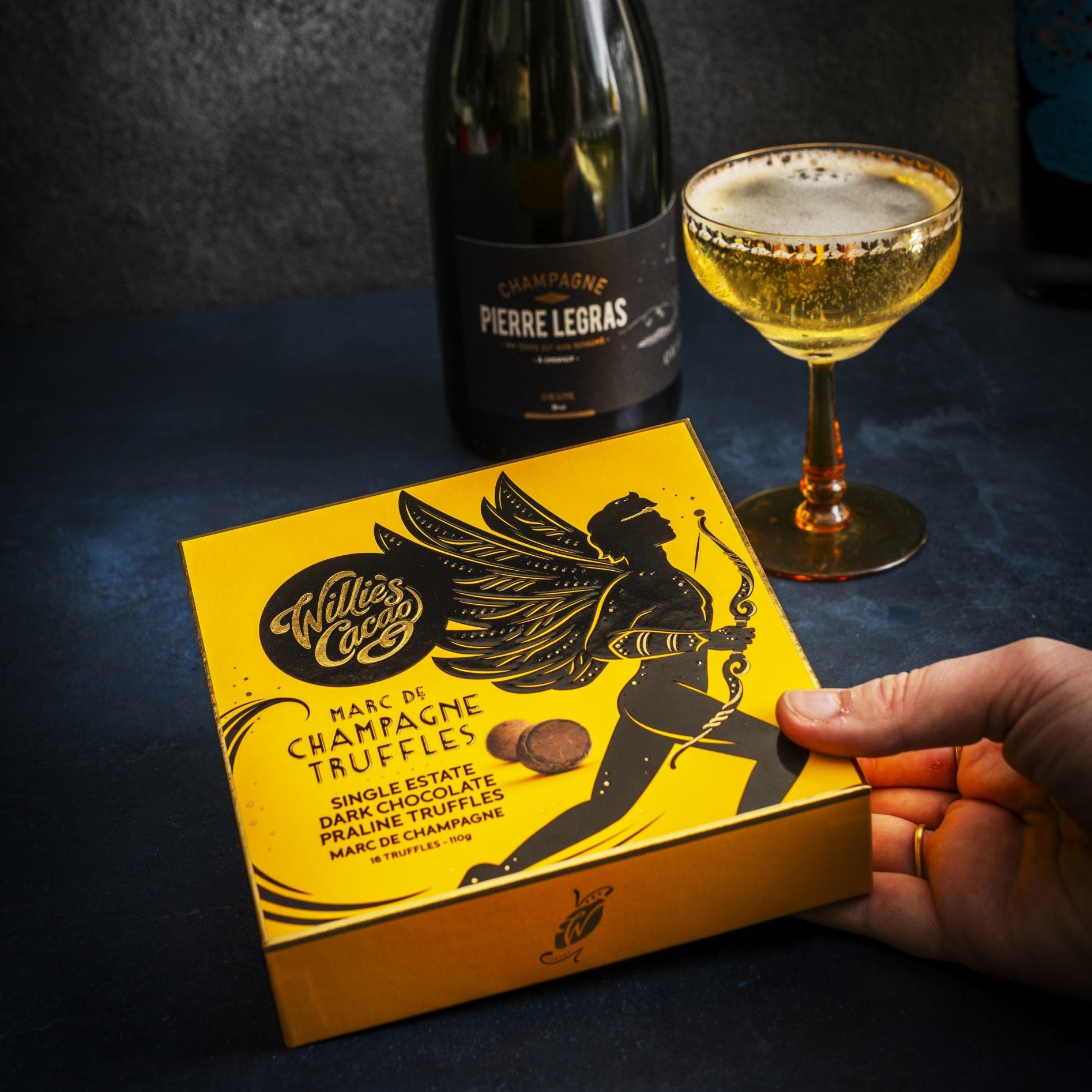 Willie's Cacao Champagne Truffles - add to your gift box at Out of the Box Gifts