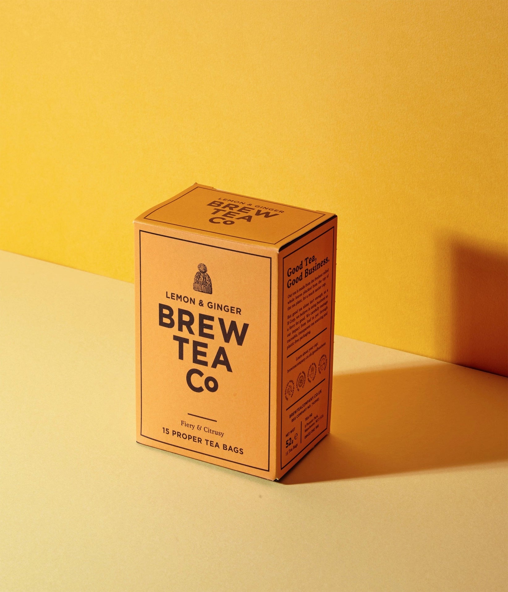 Brew Tea Lemon & Ginger 15 Proper Teabags - add to your gift box at Out of the Box Gifts