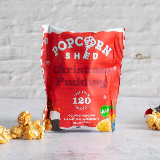 Christmas Pudding Gourmet Popcorn Snack Pack - add to your gift box at Out of the Box Gifts