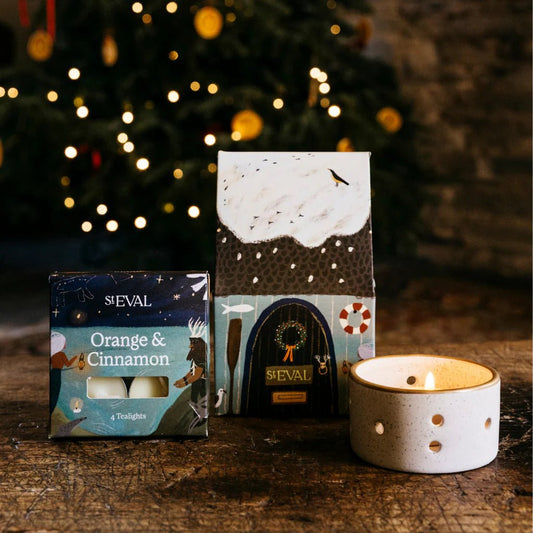 Orange & Cinnamon, Christmas Cottage Tealights - add to your gift box at Out of the Box Gifts