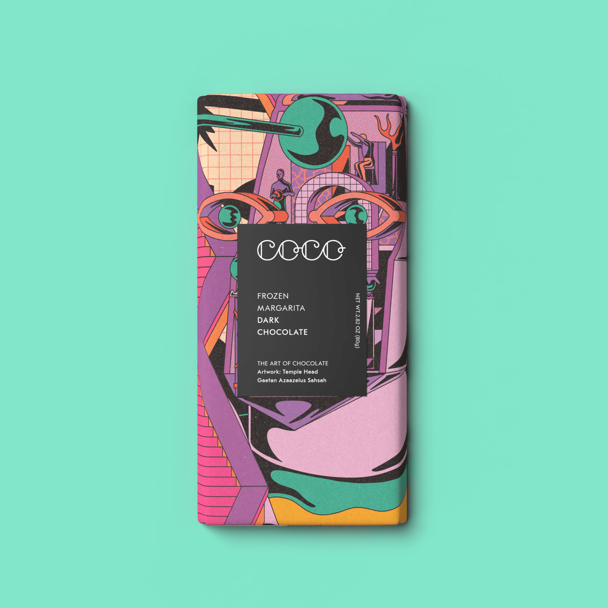 Coco Chocolatier Frozen Margarita Dark Chocolate Bar - add to your gift box at Out of the Box Gifts