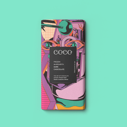 Coco Chocolatier Frozen Margarita Dark Chocolate Bar - add to your gift box at Out of the Box Gifts