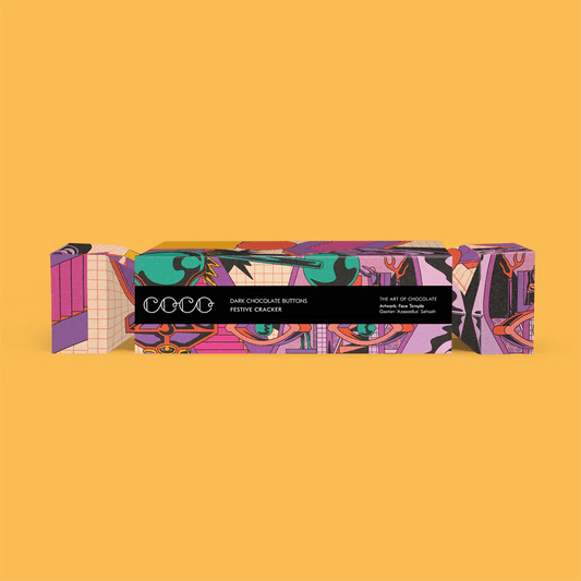 Dark Chocolate Buttons Christmas Cracker - add to your gift box at Out of the Box Gifts