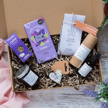Calm Gift Box - Gift Box For Stress including calming gifts and treats to help with relaxation