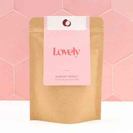 Alright Petal? Coconut Blossom Bath Salts - add to your gift box at Out of the Box Gifts