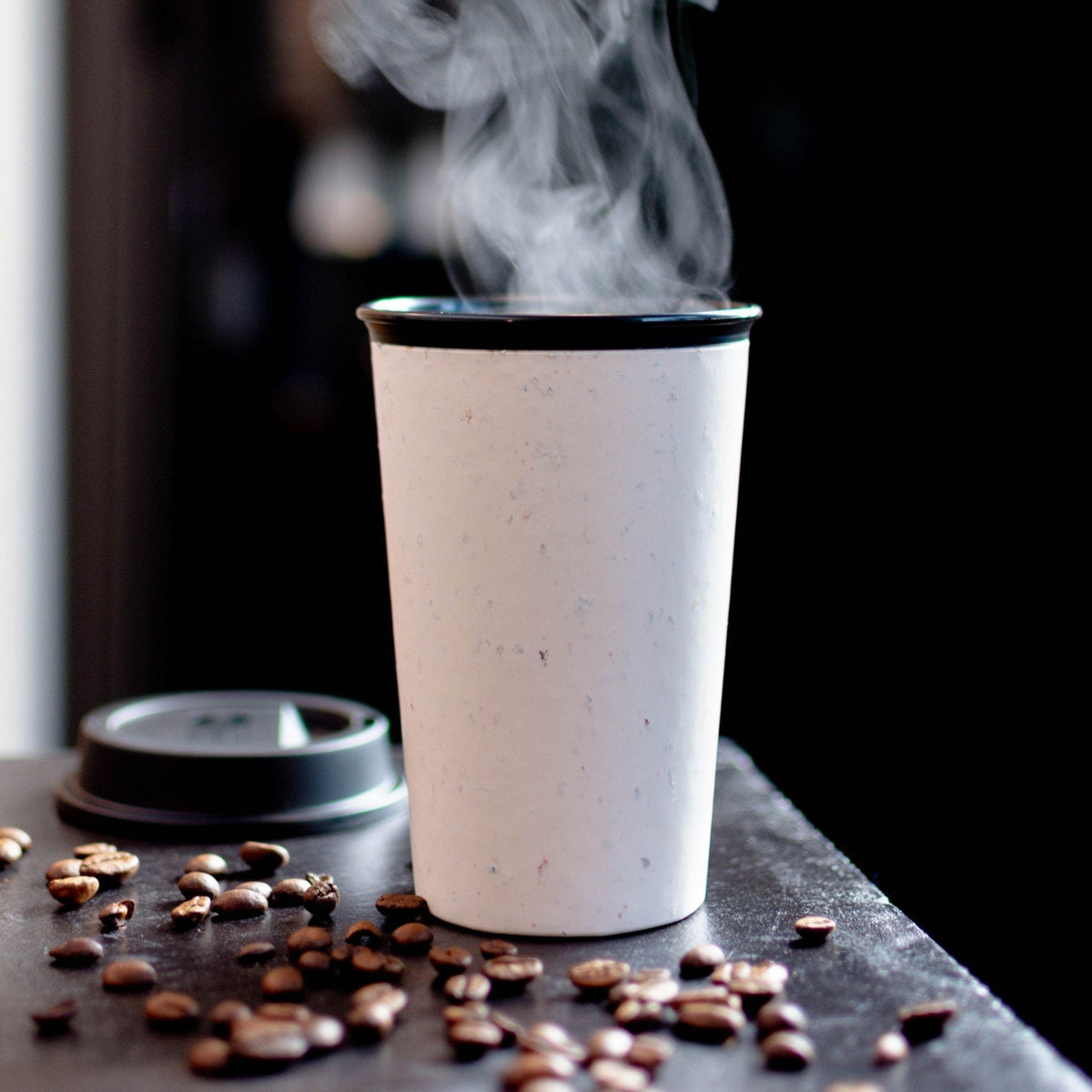 Travel Cup - Black Lid - add to your gift box at Out of the Box Gifts