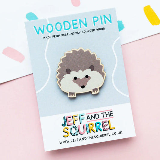 Hedgehog Pin Badge - hedgehog gifts - Buy Now at Out of the Box Gifts
