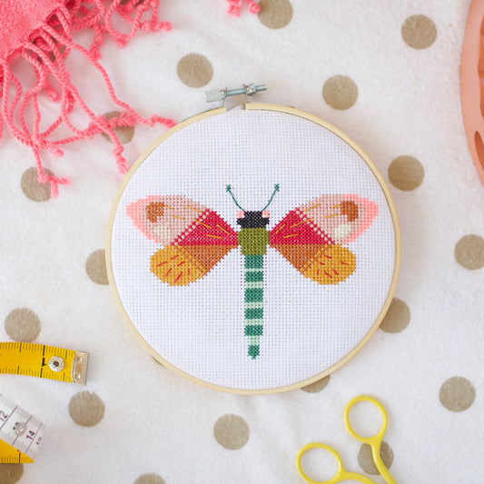 Dragonfly Cross Stitch Kit - Buy from Out of the Box Gifts