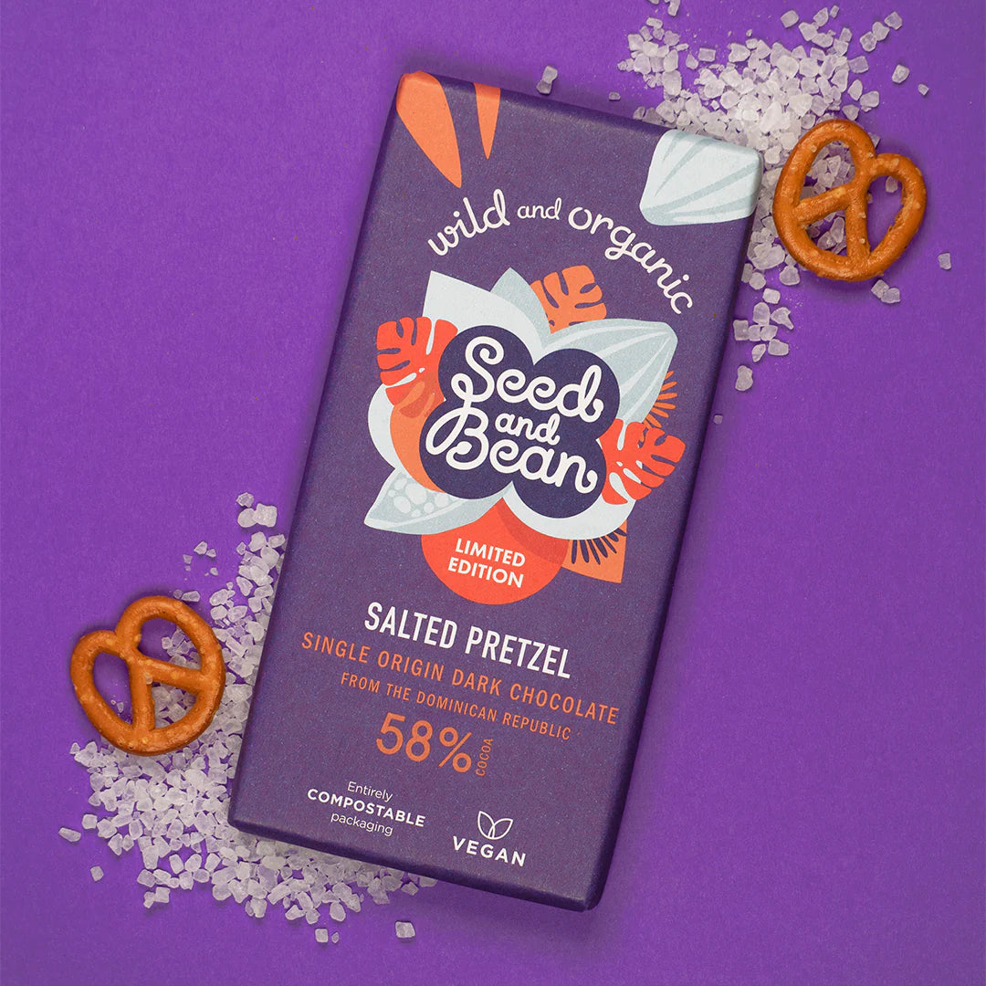 Seed and Bean Salty Pretzel Chocolate