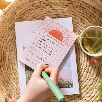 Good Tuesday Daily Gratitude Pad Sunray - add to your gift box at Out of the Box Gifts