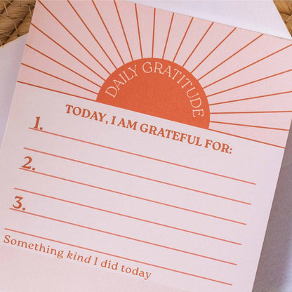 Good Tuesday Daily Gratitude Pad Sunray - add to your gift box at Out of the Box Gifts