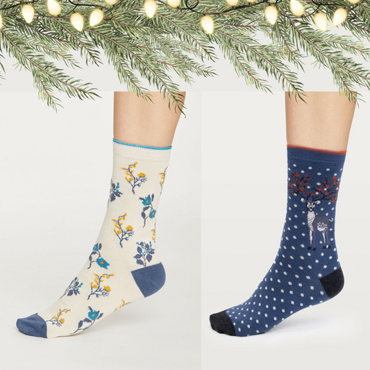 Bamboo Christmas Socks Gift Set - Send eco friendly gifts for Christmas with Out of the Box Gifts