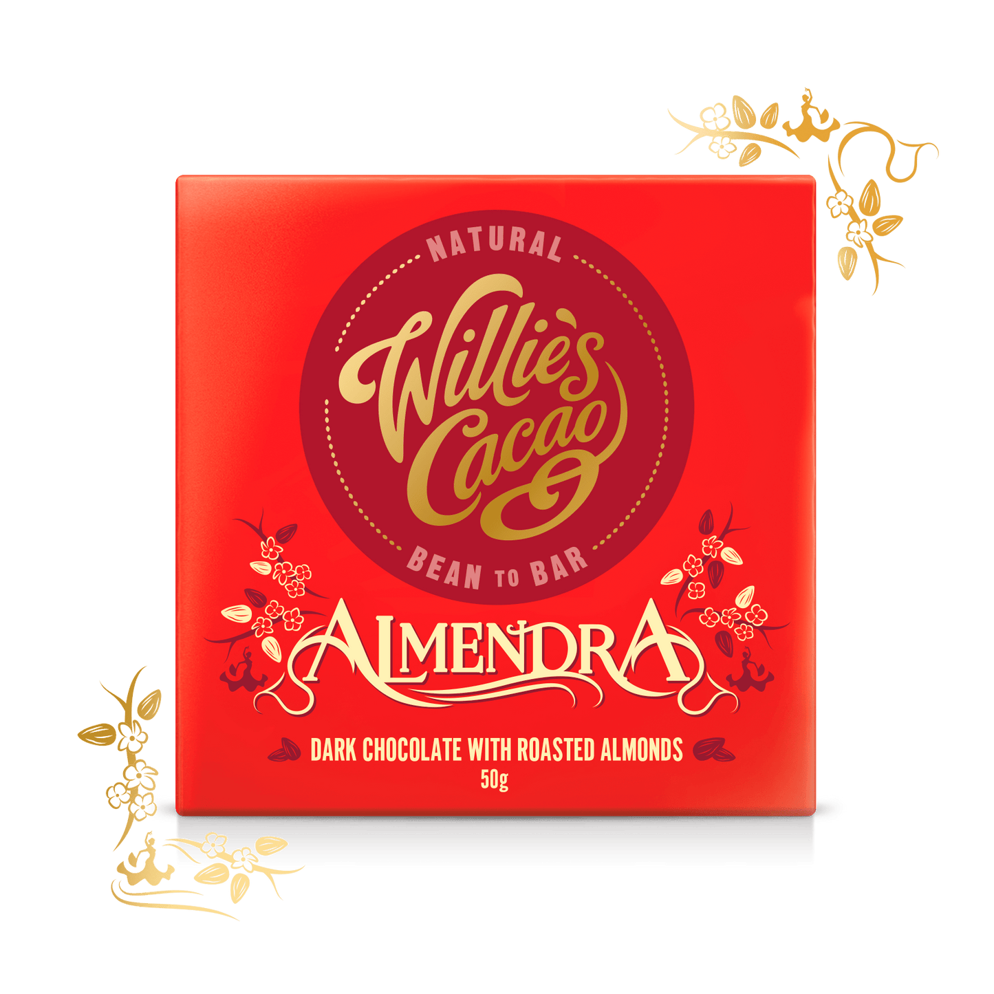 Willie's Cacao Almendra - Dark Chocolate with Almonds - add to your gift box at Out of the Box Gifts