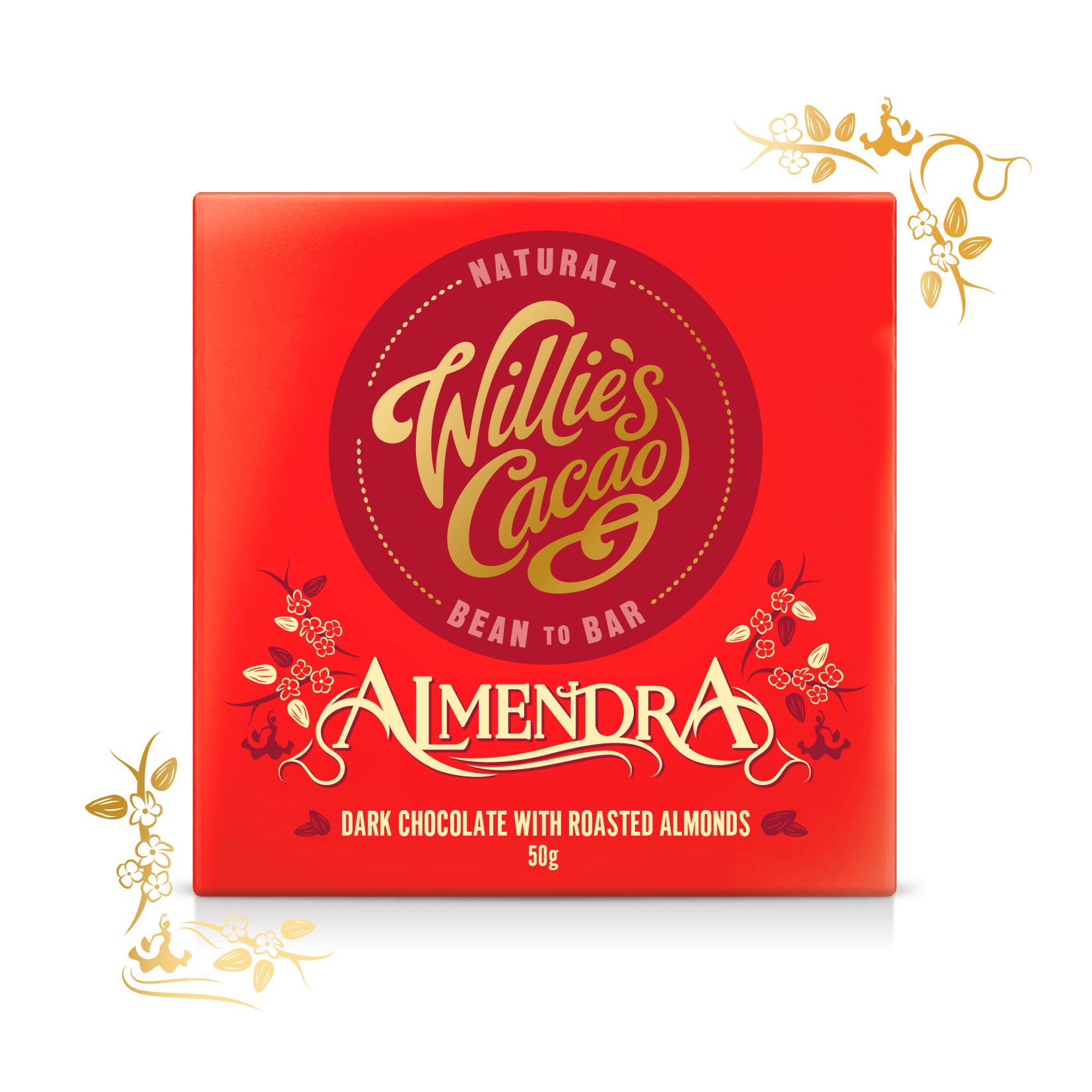 Willie's Cacao Almendra - Dark Chocolate with Almonds - add to your gift box at Out of the Box Gifts