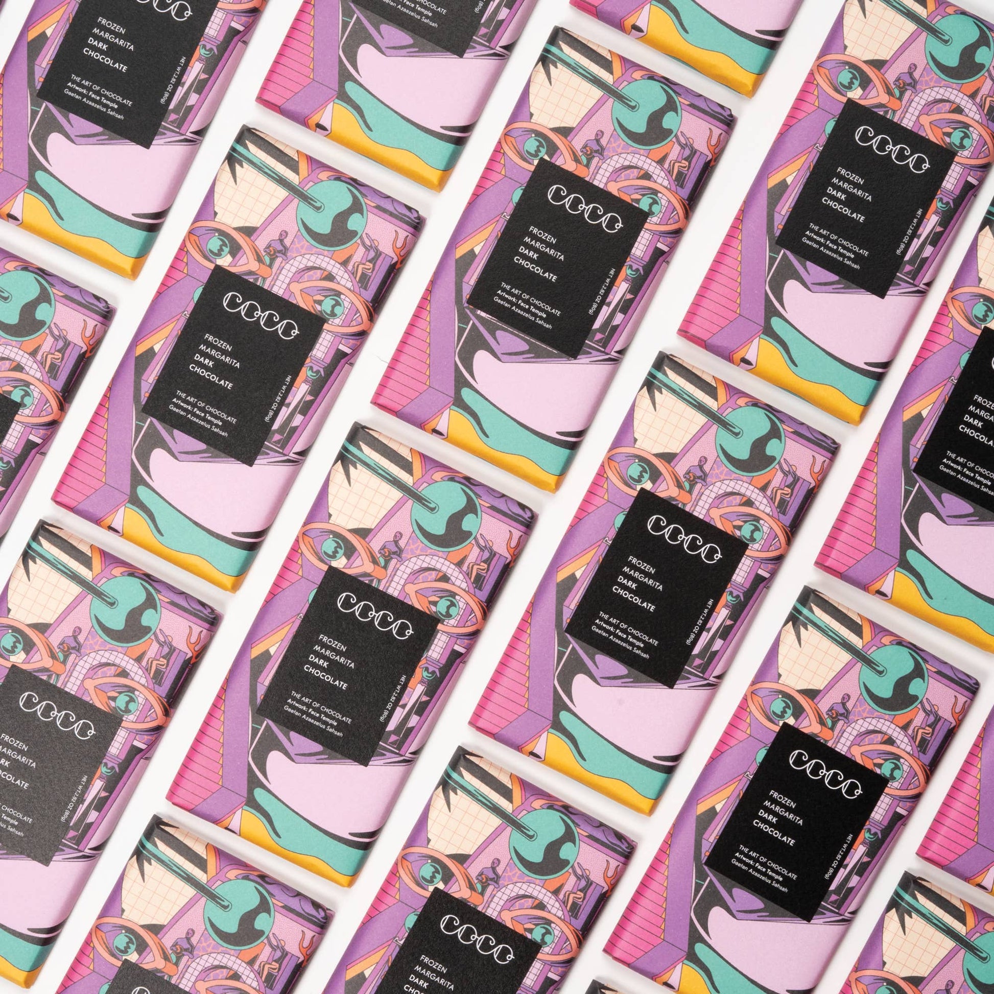 Coco Chocolatier Frozen Margarita Dark Chocolate Bar - add to your gift box at Out of the Box Gifts