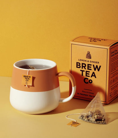 Brew Tea Lemon & Ginger 15 Proper Teabags - add to your gift box at Out of the Box Gifts